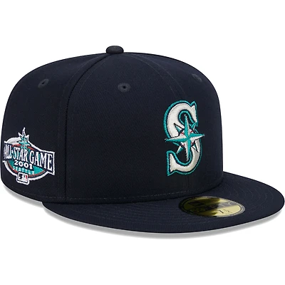 Men's New Era Navy Seattle Mariners  2001 MLB All-Star Game Team Color 59FIFTY Fitted Hat