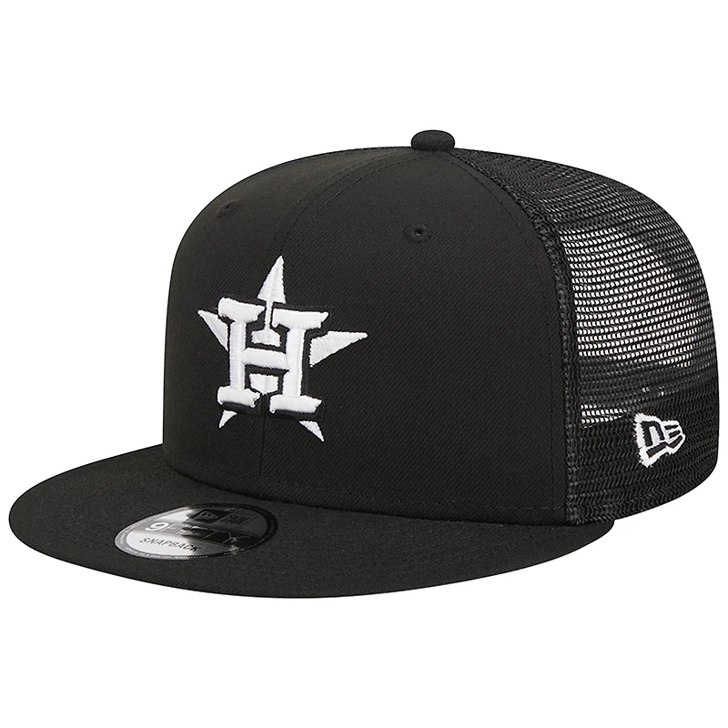 Men's New Era Black Houston Astros Trucker 9FIFTY Snapback Hat
