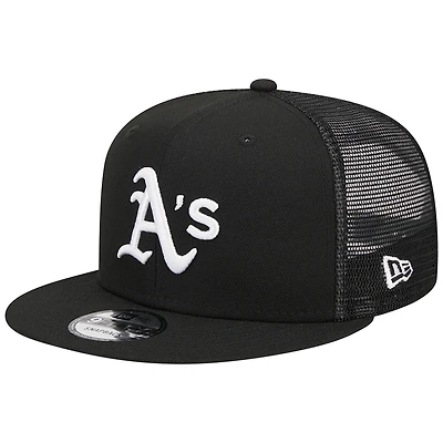 Men's New Era Black Athletics Trucker 9FIFTY Snapback Hat