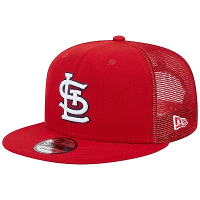 Men's New Era Red St. Louis Cardinals Team Color Trucker 9FIFTY Snapback Hat