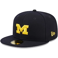 Men's New Era Navy Michigan Wolverines 59FIFTY Fitted Hat