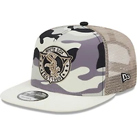 Men's New Era White Chicago White Sox Chrome Camo A-Frame 9FIFTY Trucker Snapback Hat