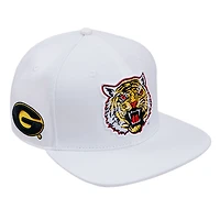 Men's Pro Standard White Grambling Tigers Mascot Wool Snapback Hat
