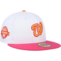 Men's New Era  White/Pink Washington Nationals 10th Team Anniversary 59FIFTY Fitted Hat