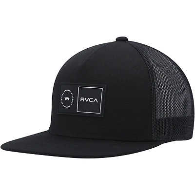 Men's RVCA Black Platform Trucker Snapback Hat