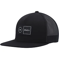 Men's RVCA Black Platform Trucker Snapback Hat
