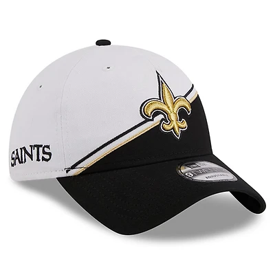 Men's New Era  White/Black New Orleans Saints 2023 Sideline 9TWENTY Adjustable Hat