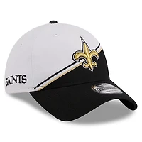 Men's New Era  White/Black New Orleans Saints 2023 Sideline 9TWENTY Adjustable Hat