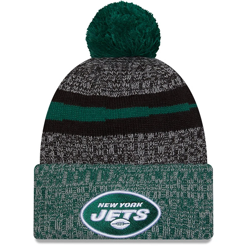 Men's New Era New York Jets 2023 Sideline Sport Cuffed Pom Knit Hat