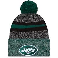 Men's New Era New York Jets 2023 Sideline Sport Cuffed Pom Knit Hat