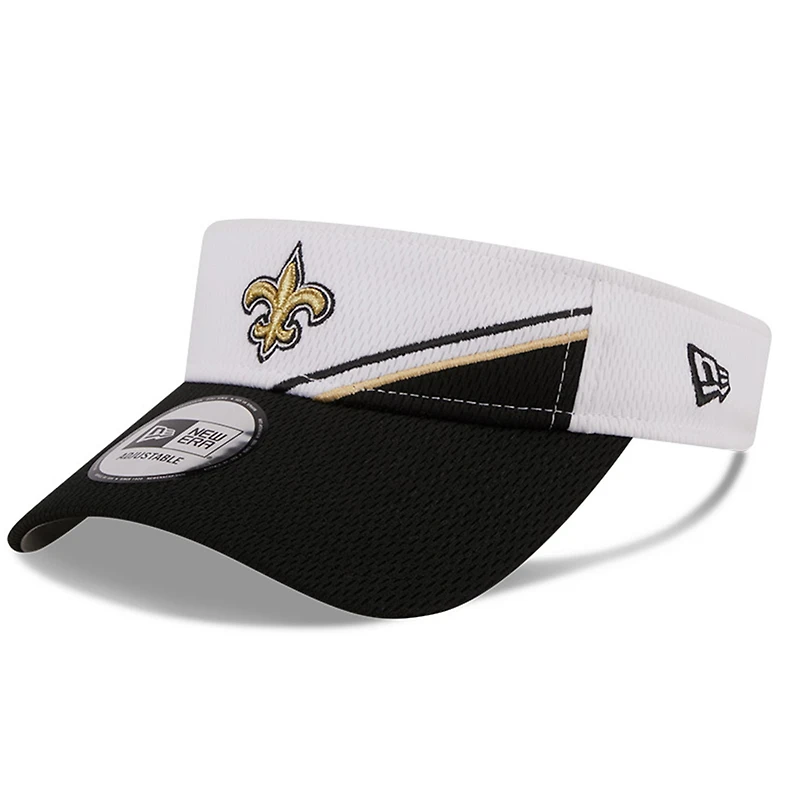 Men's New Era  White/Black New Orleans Saints 2023 Sideline Adjustable Visor