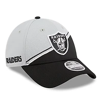Men's New Era  Gray/Black Las Vegas Raiders 2023 Sideline 9FORTY Adjustable Hat