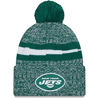 Men's New Era  Green New York Jets 2023 Sideline Cuffed Knit Hat With Pom