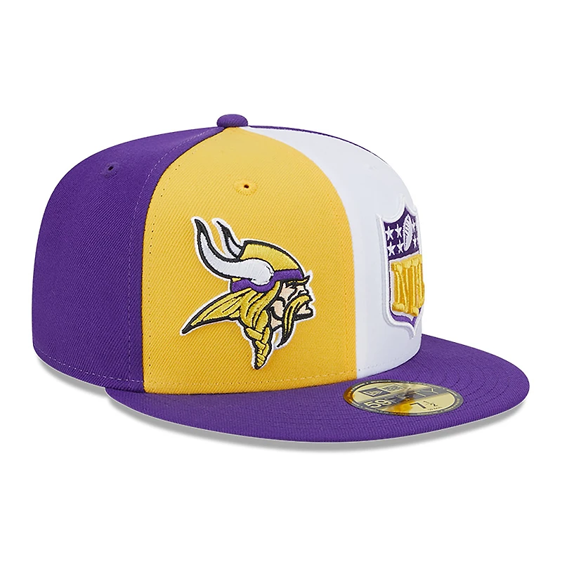 Men's New Era  Gold/Purple Minnesota Vikings 2023 Sideline 59FIFTY Fitted Hat