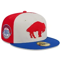 Men's New Era  Cream/Royal Buffalo Bills 2023 Sideline Historic 59FIFTY Fitted Hat