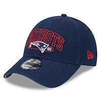 Youth New Era Navy New England Patriots Outline 9FORTY Adjustable Hat