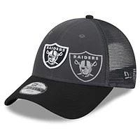 Preschool New Era Graphite/Black Las Vegas Raiders Reflect 9FORTY Adjustable Hat
