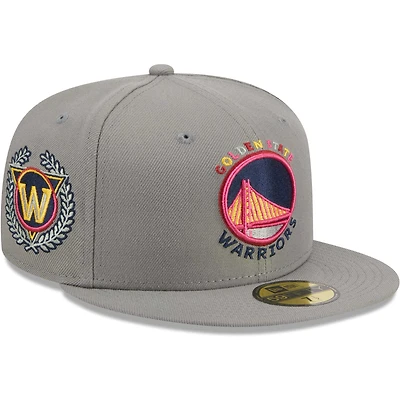 Men's New Era Gray Golden State Warriors Color Pack 59FIFTY Fitted Hat