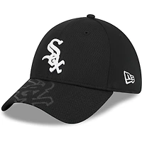 Men's New Era Black Chicago White Sox Top Visor 39THIRTY Flex Hat
