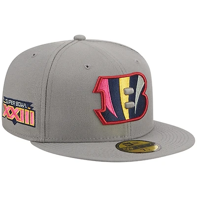 Men's New Era Gray Cincinnati Bengals Color Pack 59FIFTY Fitted Hat