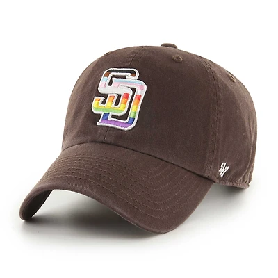 Men's '47  Brown San Diego Padres Team Pride Clean Up Adjustable Hat