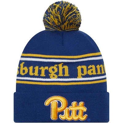 Men's New Era Royal Pitt Panthers Marquee Cuffed Knit Hat with Pom