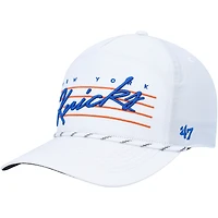Men's '47  White New York Knicks Downburst Hitch Snapback Hat