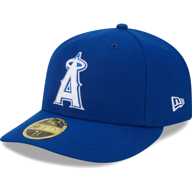 Men's New Era  Royal Los Angeles Angels White Logo Low Profile 59FIFTY Fitted Hat