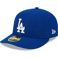 Men's New Era  Royal Los Angeles Dodgers White Logo Low Profile 59FIFTY Fitted Hat