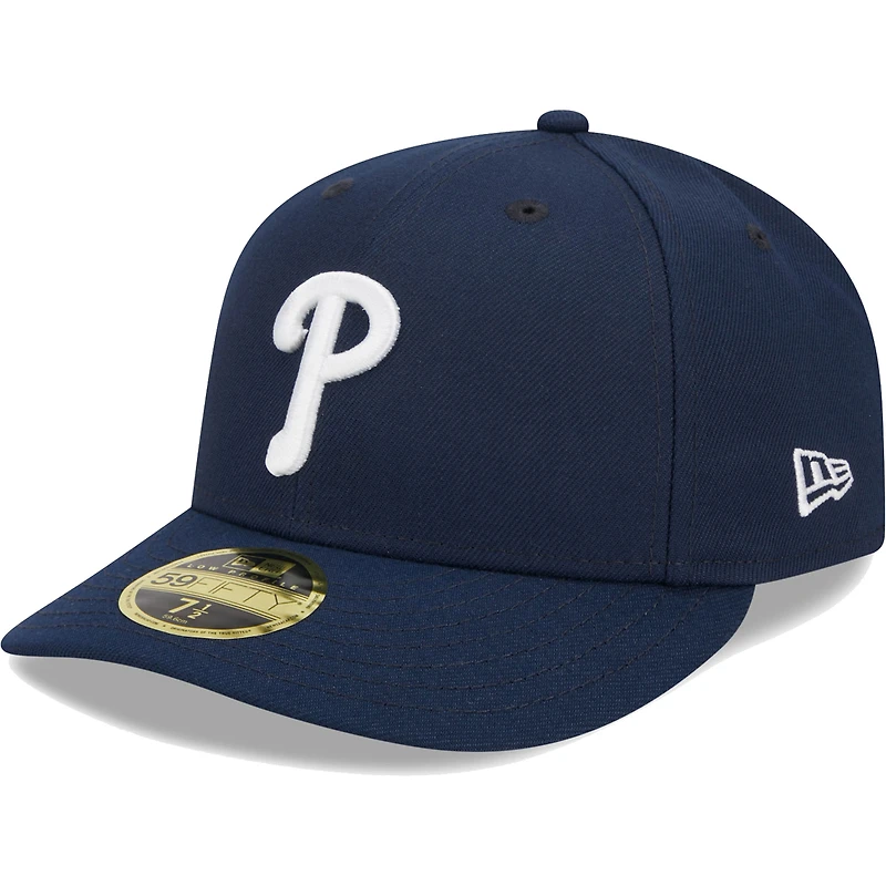 Men's New Era Navy Philadelphia Phillies Oceanside Low Profile 59FIFTY Fitted Hat