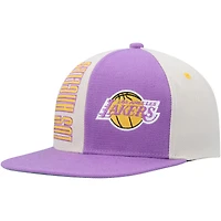 Men's Mitchell & Ness Cream/Purple Los Angeles Lakers Hardwood Classics Pop Snapback Hat