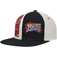Men's Mitchell & Ness Cream Philadelphia 76ers Hardwood Classics Pop Snapback Hat