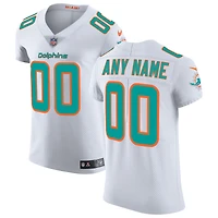 Men's Nike White Miami Dolphins Vapor Untouchable Elite Custom Jersey