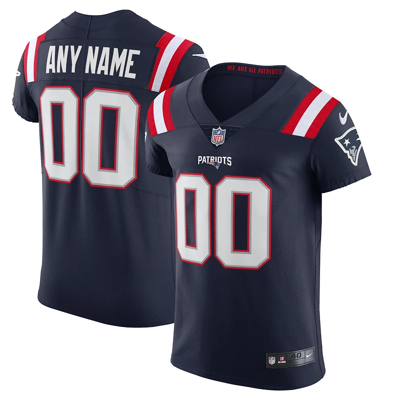 Men's Nike Navy New England Patriots Vapor Elite Custom Jersey