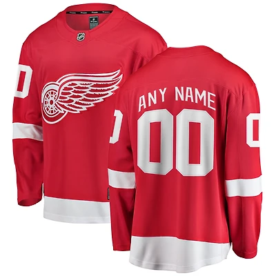 Youth Fanatics Red Detroit Red Wings Breakaway - Custom Jersey