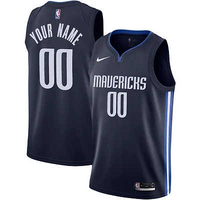 Men's Nike Navy Dallas Mavericks 2019/20 Custom Swingman Jersey - Statement Edition