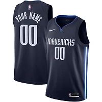 Men's Nike Navy Dallas Mavericks 2019/20 Custom Swingman Jersey - Statement Edition