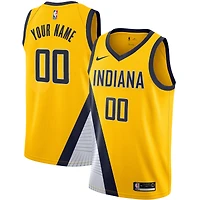 Men's Nike Yellow Indiana Pacers 2019/20 Custom Swingman Jersey - Statement Edition
