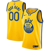 Men's Nike Yellow Golden State Warriors 2019/20 Custom Swingman Jersey - Statement Edition
