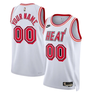 Unisex Nike White Miami Heat 2022/23 Custom Swingman Jersey - Classic Edition