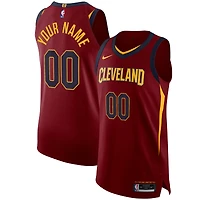 Men's Nike Wine Cleveland Cavaliers Authentic Custom Jersey - Icon Edition