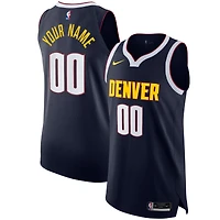 Men's Nike Navy Denver Nuggets 2020/21 Authentic Custom Jersey - Icon Edition