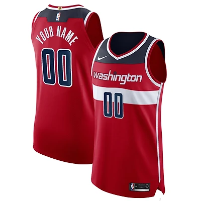 Men's Nike Red Washington Wizards 2020/21 Authentic Custom Jersey - Icon Edition