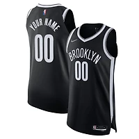 Men's Nike Black Brooklyn Nets 2021/22 Diamond Authentic Custom Jersey - Icon Edition
