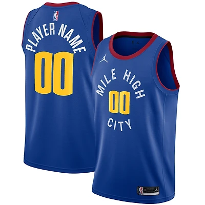 Men's Jordan Brand Blue Denver Nuggets Swingman Custom Jersey - Statement Edition