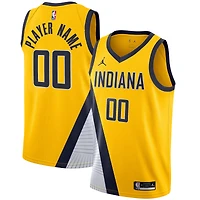 Men's Jordan Brand Gold Indiana Pacers Swingman Custom Jersey - Statement Edition