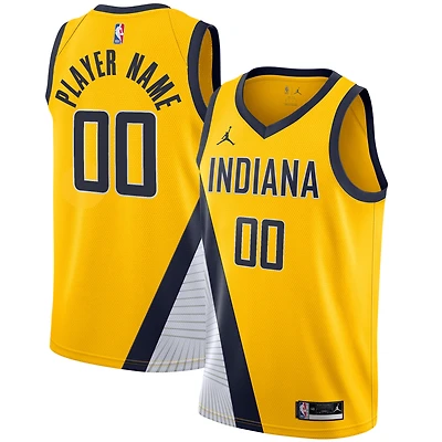 Men's Jordan Brand Gold Indiana Pacers Swingman Custom Jersey - Statement Edition