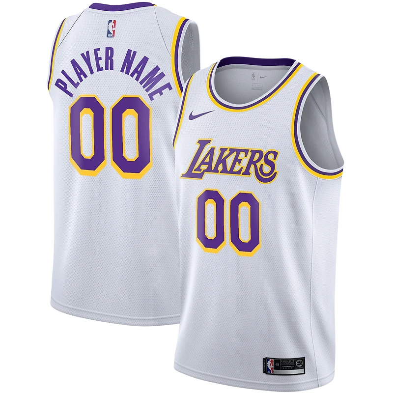 Men's Nike White Los Angeles Lakers 2020/21 Swingman Custom Jersey - Association Edition