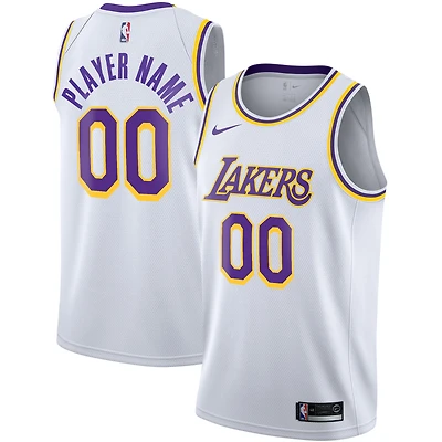 Men's Nike White Los Angeles Lakers 2020/21 Swingman Custom Jersey - Association Edition