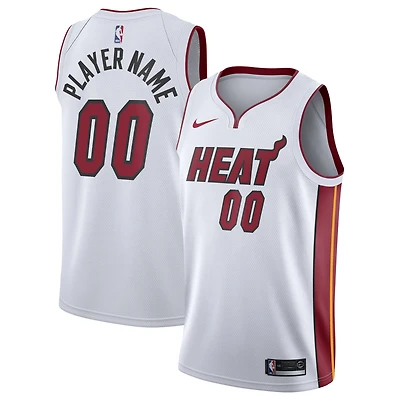 Men's Nike White Miami Heat 2020/21 Swingman Custom Jersey - Association Edition